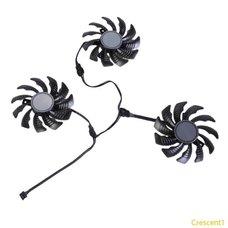 Crescent1 77 มม.GPU พัดลมระบายความร้อนที่มีประสิทธิภาพ PLD08010S12HH สําหรับ RTX3050 3060 3060TI GPU