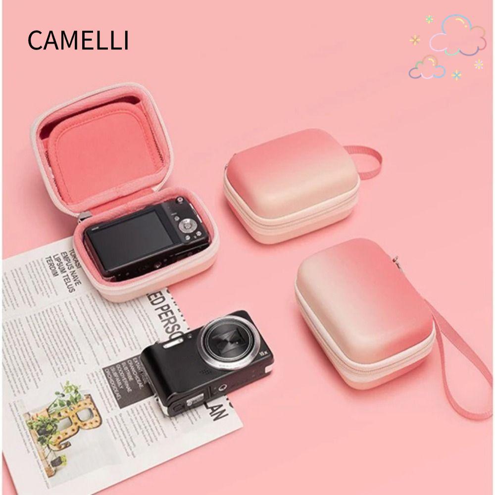 CAMELLI Hard Cover, PU Mini Digital Camera Bag, น้ําหนักเบา Anti-shock Camera อุปกรณ์เสริมสําหรับ ZV