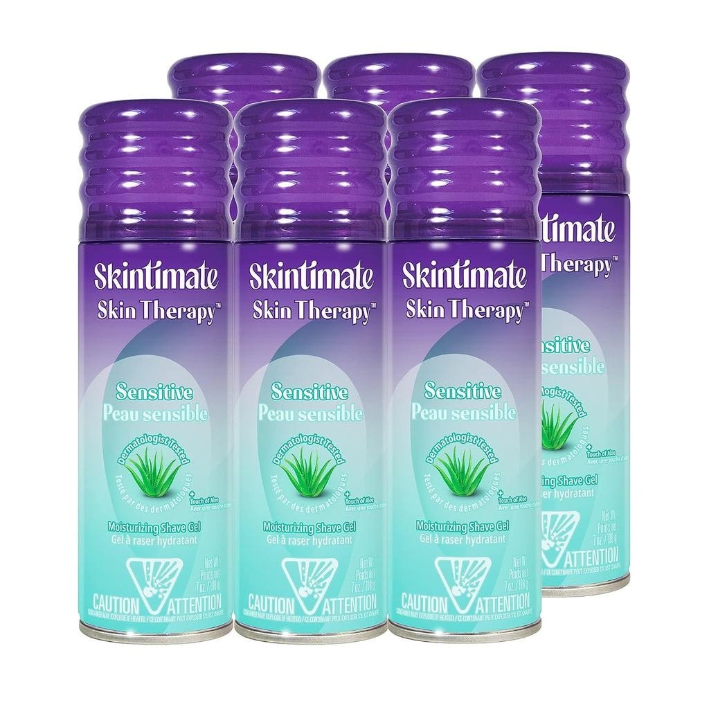 Skintimate Shave Gel Therapy Lotionized Vitamin-E 7 ออนซ์(207ml) (6 แพ็ค)