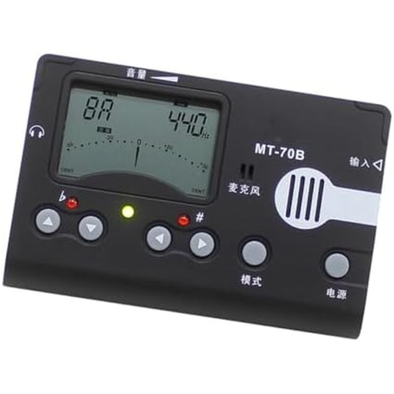 Electronic Digital L Guzheng Tuner Metronome Musical Metronome Black