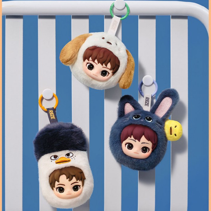 Fluffy Club RIZE Mini Pouch พวงกุญแจกล่องตาบอด Shotaro Eunseok Sungchan Wonbin Sohee Anton