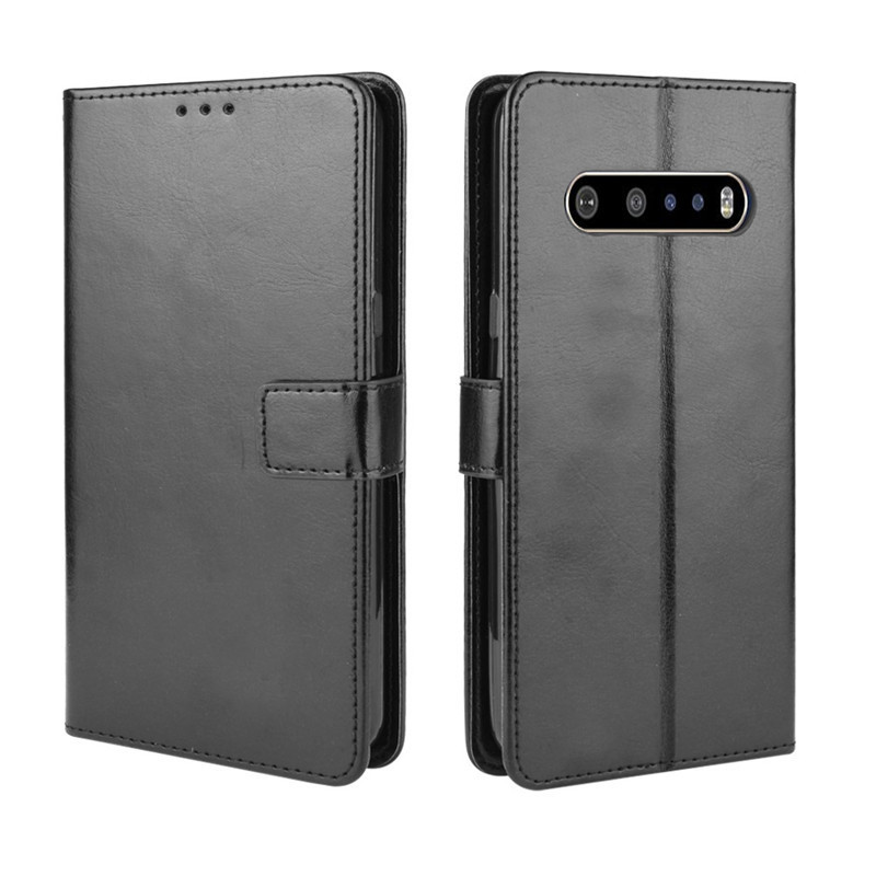 เหมาะสําหรับ LG V60 Q Stylus K61 K41S V30 Q7 Q6 ช่องใส่การ์ดพลิกซองหนังโทรศัพท์