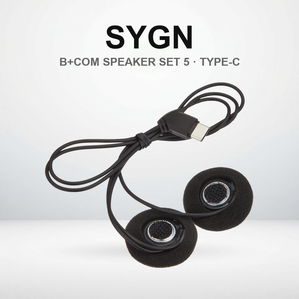 ชุดลำโพงหมวกกันน็อก SYGN HOUSE B+COM (Set 5) พร้อมปลั๊ก USB Type-C | SYGN HOUSE B+COM Helmet Speaker