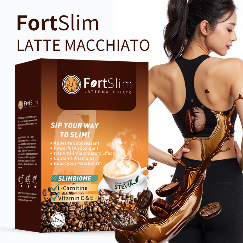 Ready Stock Coffee White Coffee ForSlim Latte Macchiato7g7 Packs Black Coffee 0823
