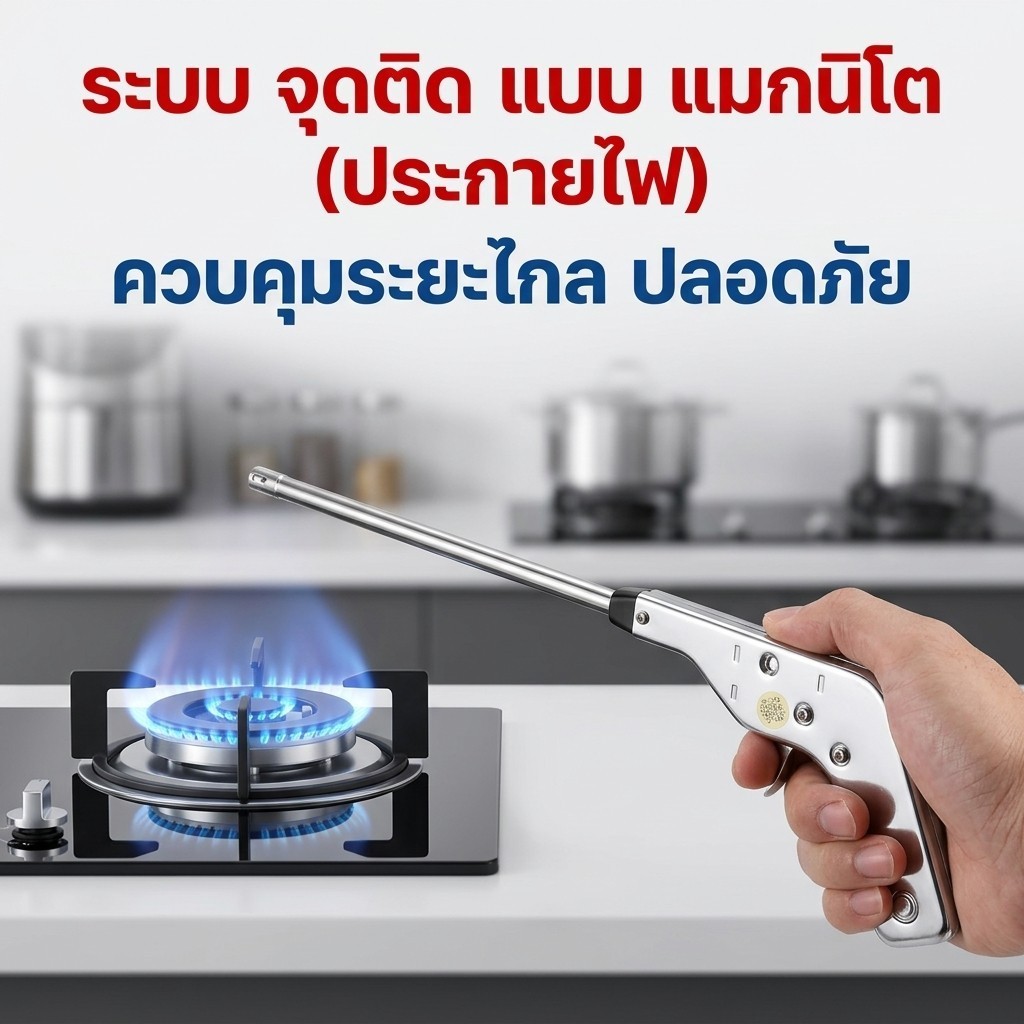 อุปกรณ์จุดแก๊สไร้เปลวไฟ ที่จุดเตาแก๊ส สำหรับครัวเรือน เตาปิ้งย่าง เตาแคมปิ้ง