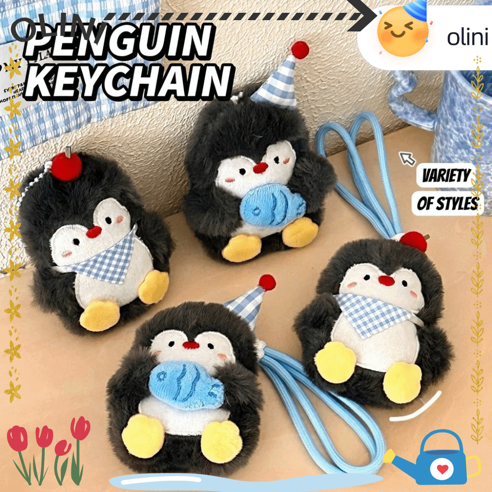 OLIINI Plush Penguin Charm, Soft Plush ตุ๊กตากระเป๋าพวงกุญแจ,แบบพกพาแขวน Loop น้ําหนักเบา Key แหวนจี้ Decor คู่ของขวัญ