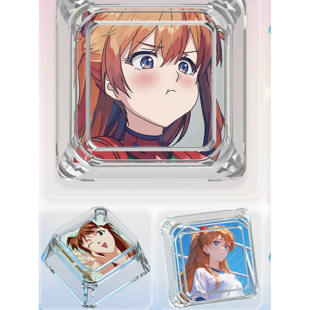 คีย์แคปใส keycap ใส Air Carrier Key EVA Asuka Cross Axis Mechanical Keyboard wooting Unique Keycap S