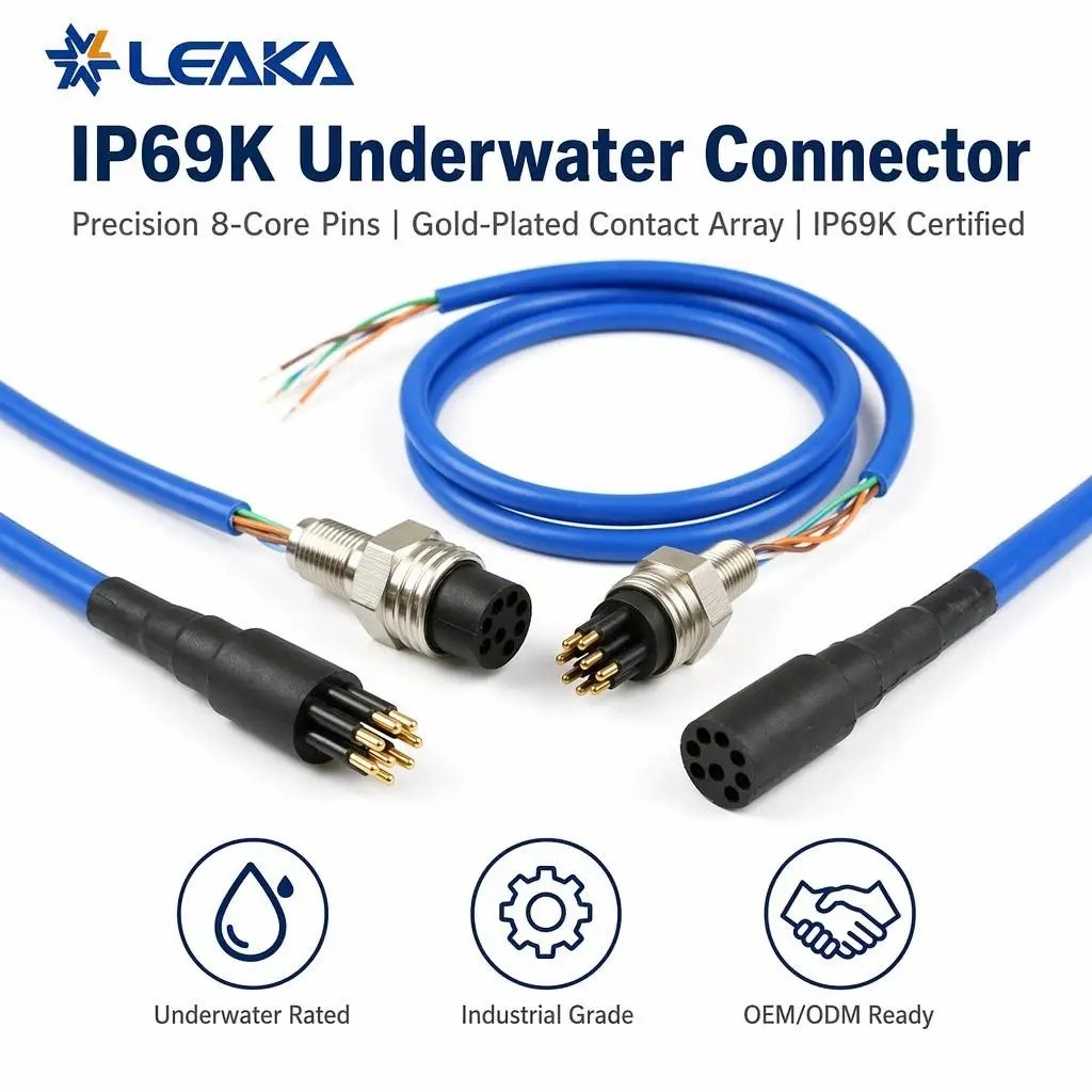 R1SK SubConn MCDIL8 ใช้งานร่วมกับ GigE Cat5e ใต้น้ํา Micro Circular 8 Pin ชายหญิงปลั๊ก Socket Connec