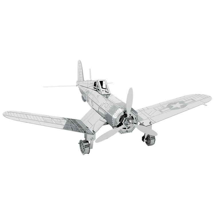 F4U Corsair fighter jet โลหะประกอบรุ่น DIY ทําด้วยมือ