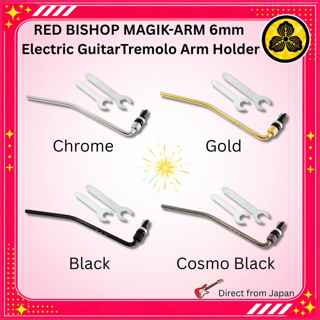 RED BISHOP MAGIK-ARM for Edge-Zero2 / 1996T / 510T / Wilkinson Electric Guitar 6mm Tremolo Arm Holde