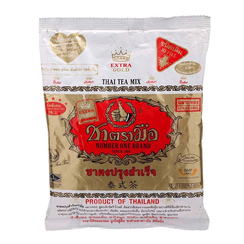 ชาตรามือชาผงปรุงสำเร็จรูปเอ็กซ์ตร้าโกลด์ถุง 400ก Cha Tra Mue Thai Tea Mixed Extra Gold 400g. [บาร์โค้ด 8850370841114]