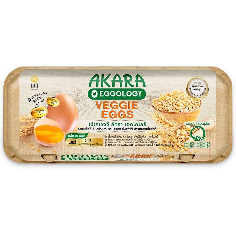 อัคราเอคโคโลยีไข่ไก่มังสวิรัติแพค 10ฟอง Akara Eggology Veggie Eggs Pack 10pcs. [หมายเลขบาร์โค้ด 8858912614103 ]