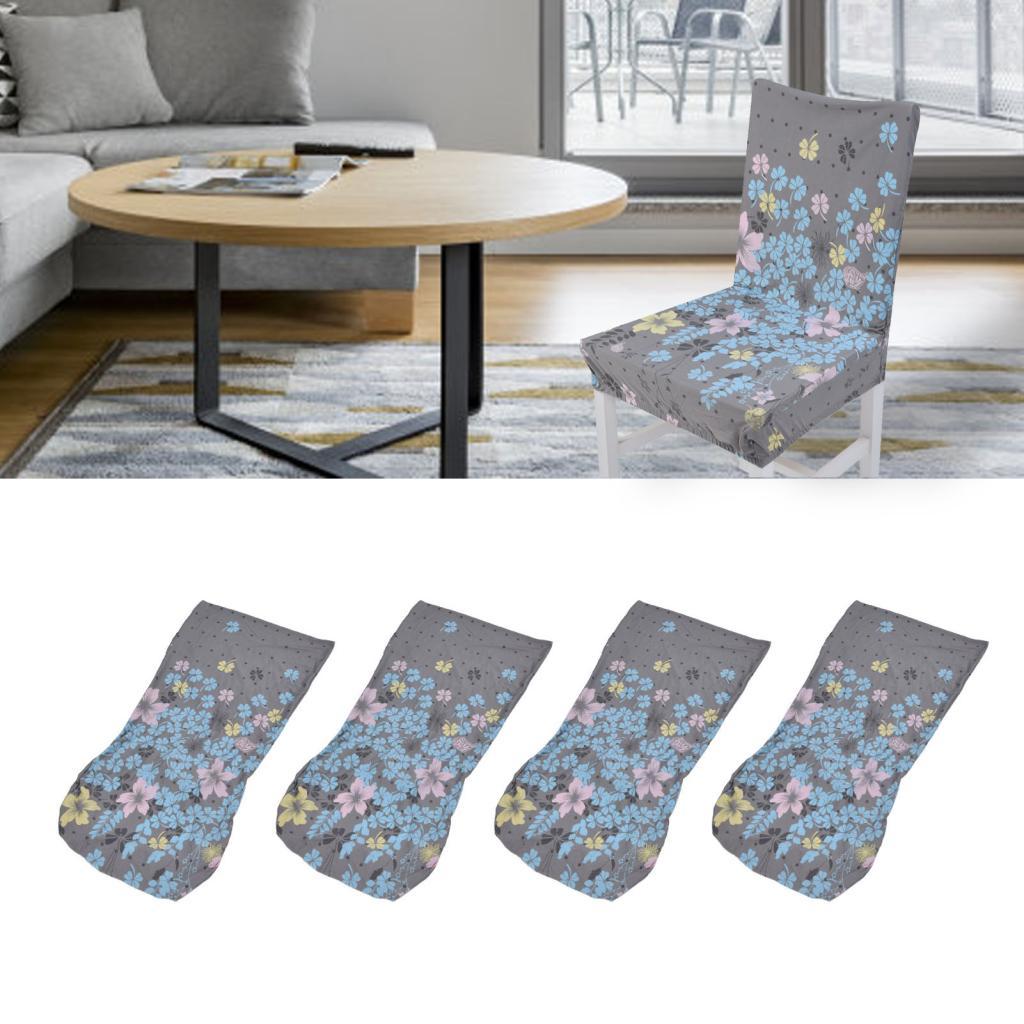 Mingzhe 4 Pack เก้าอี้ Slipcovers ความยืดหยุ่นสูง Dirt Stretch Dining