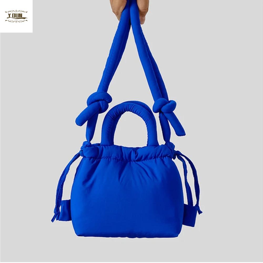 IIVEYOUNG Puffer Tote Bag, Nylon Down Mini Shoulder Bag, Casual Soft Puffer Cushion Cotton Crossbody