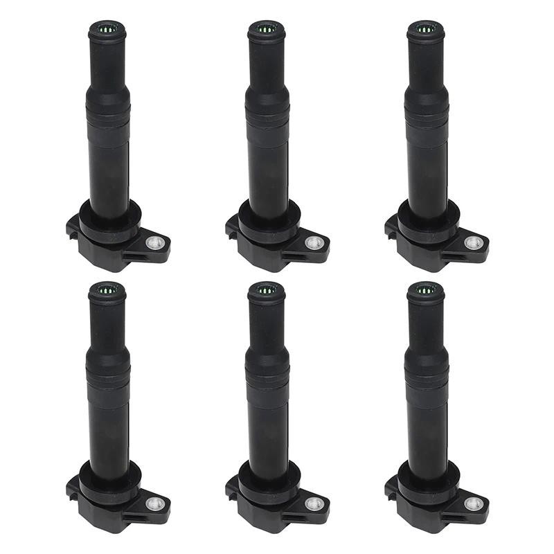 6ชิ้น 273013E400 คอยล์จุดระเบิดสําหรับ HYUNDAI SANTA FE II CM 2.7 2006-2012 2.7-V6 2006-2009 KIA MAG