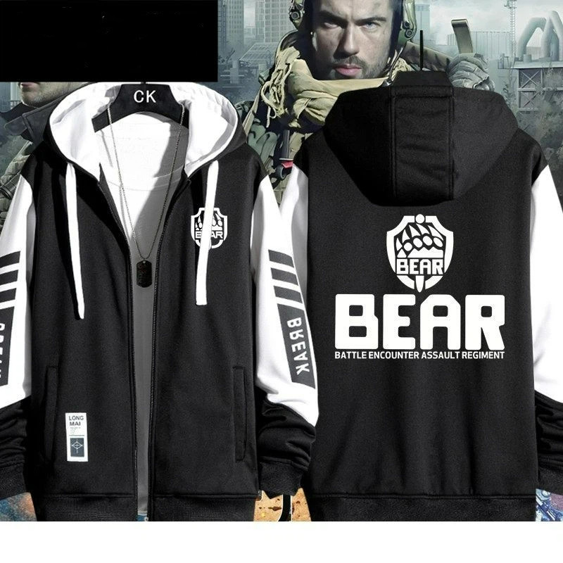 เกม Escape from Tarkov พิมพ์ zip Up ผู้หญิง/ผู้ชาย Hoodies เสื้อคอสเพลย์ซิป Hoodie