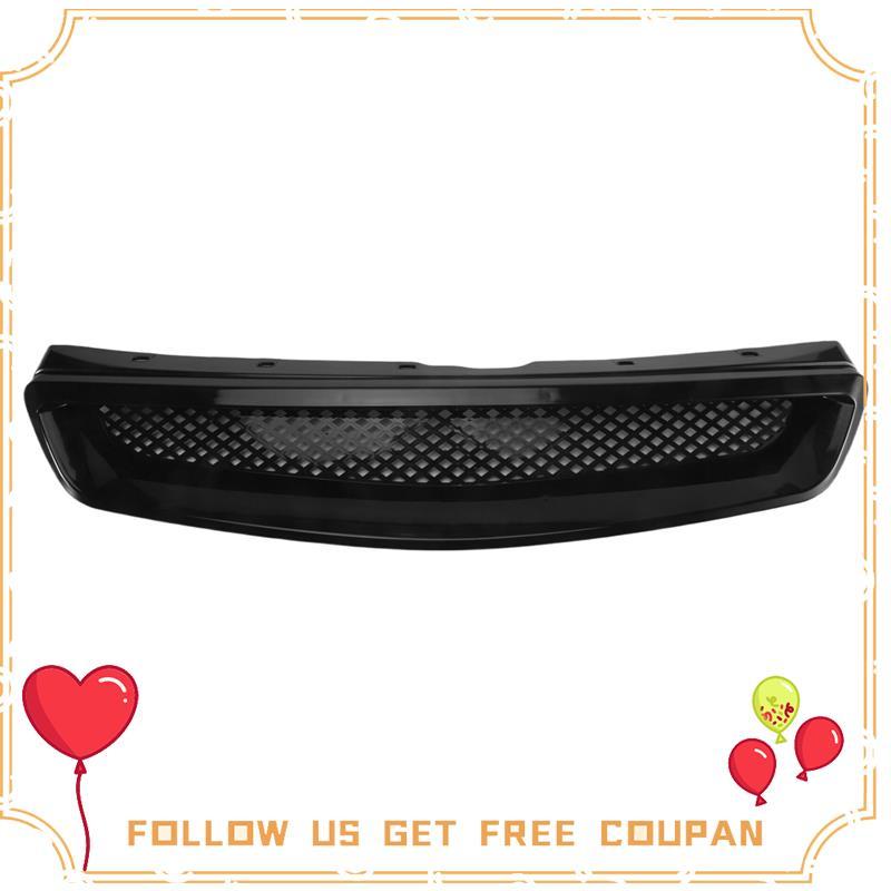 รถด้านหน้า Hood ตาข่ายกันชน Racing Grille สําหรับ EK DX EX LX 1999-2000 qingyid001.th