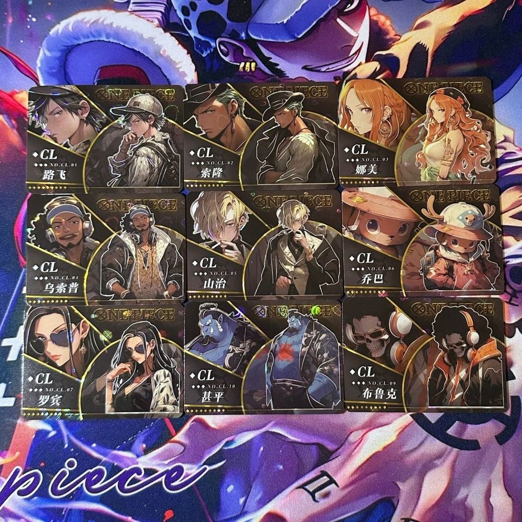 One Piece Out-of-Print Card Holder หมวกฟาง Group Art Comics Aesthetics Club ชุดการ์ดสะสม 9 ใบ Limite