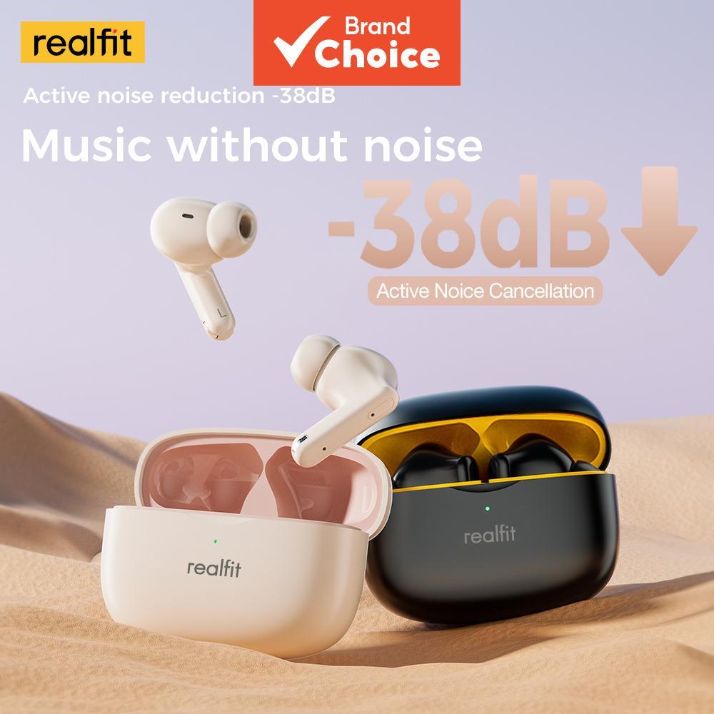 หูฟังบลูทูธ Realfit F4 F3 5.4 หูฟังไร้สายตัดเสียงรบกวน 360 เสียงสเตอริโอเบสลึก HiFi ดีไซน์แฟชั่นควบค