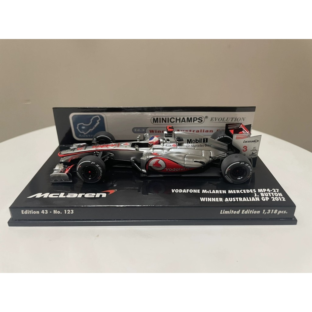 [คลังสินค้าพร้อม] 1/43 Mini Chebatton McLaren Fleet 2012 mp4/27 รุ่นเรซิ่น mp4/27 สถานีออสเตรเลีย mp
