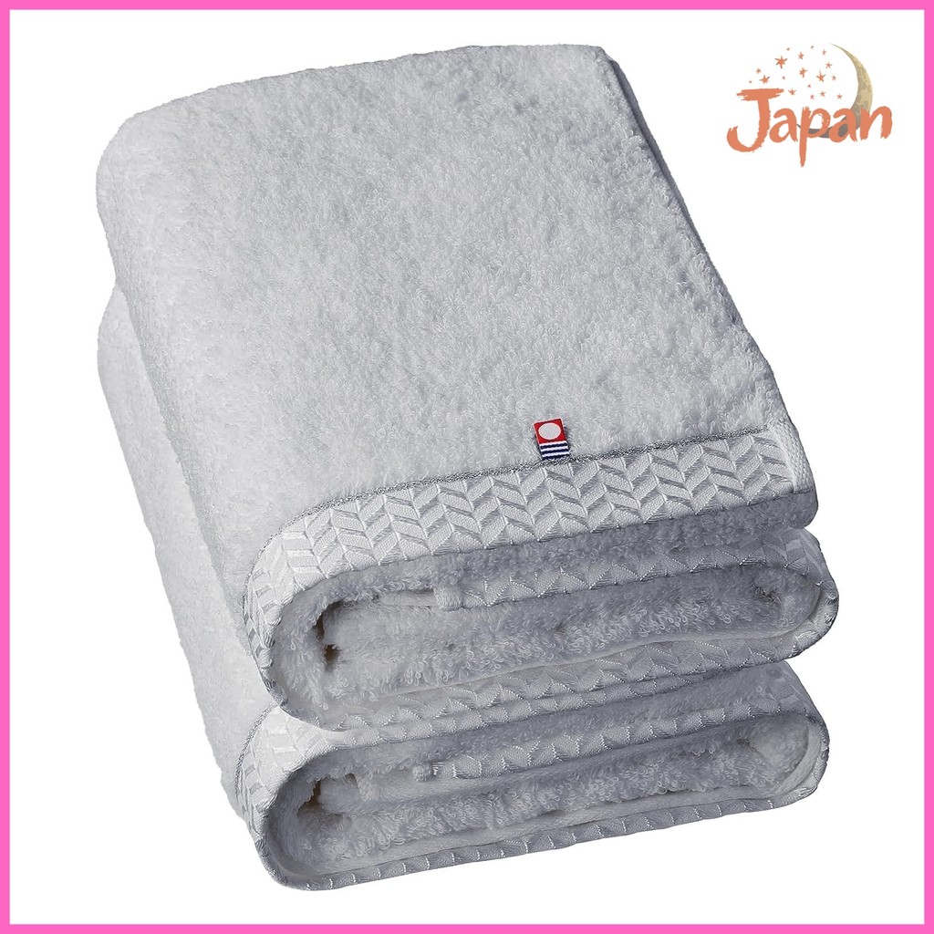 [Direct from Japan]Imabari Towel Bath Towel Imabari Luxury 100% Cotton Set of 2 Ultra Thick Mug Gray