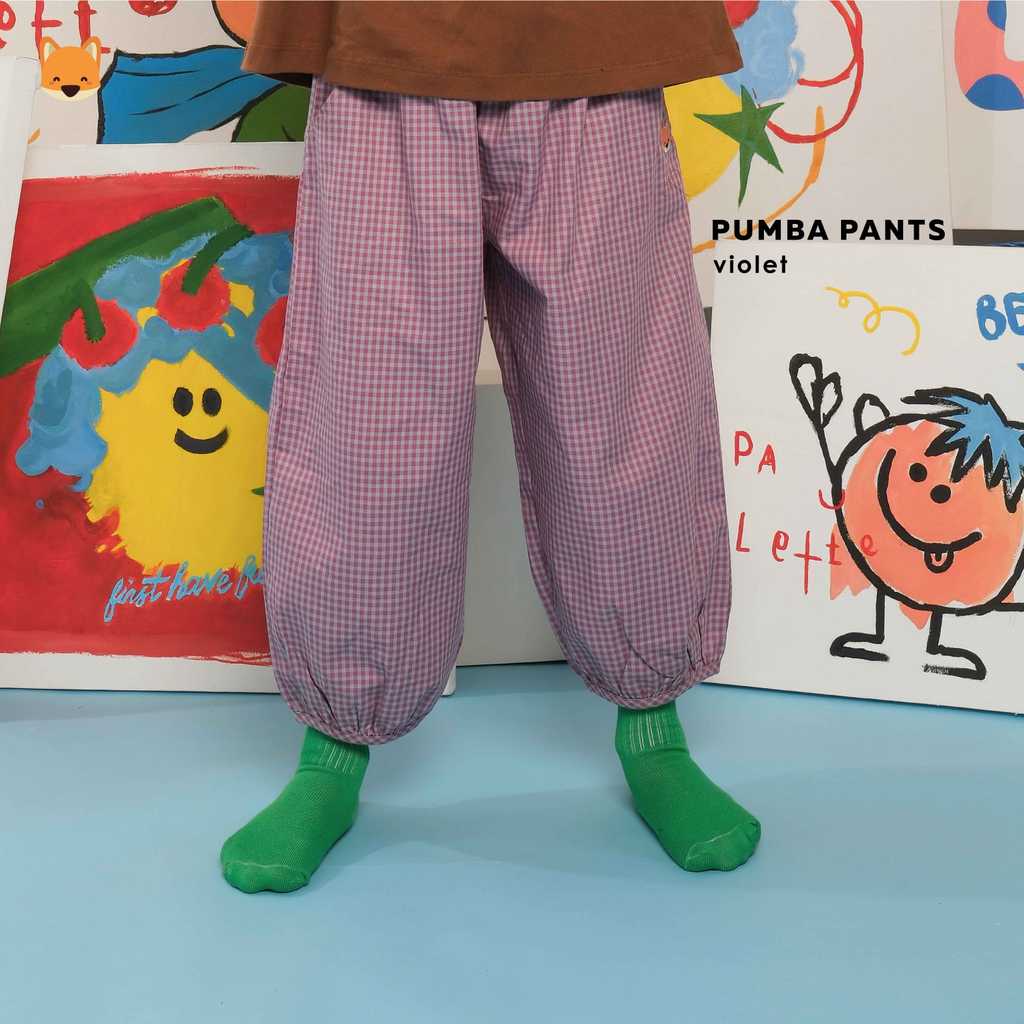 Paulette Pumba Pants - กางเกงเด็กชายและเด็กหญิงลายสก๊อต