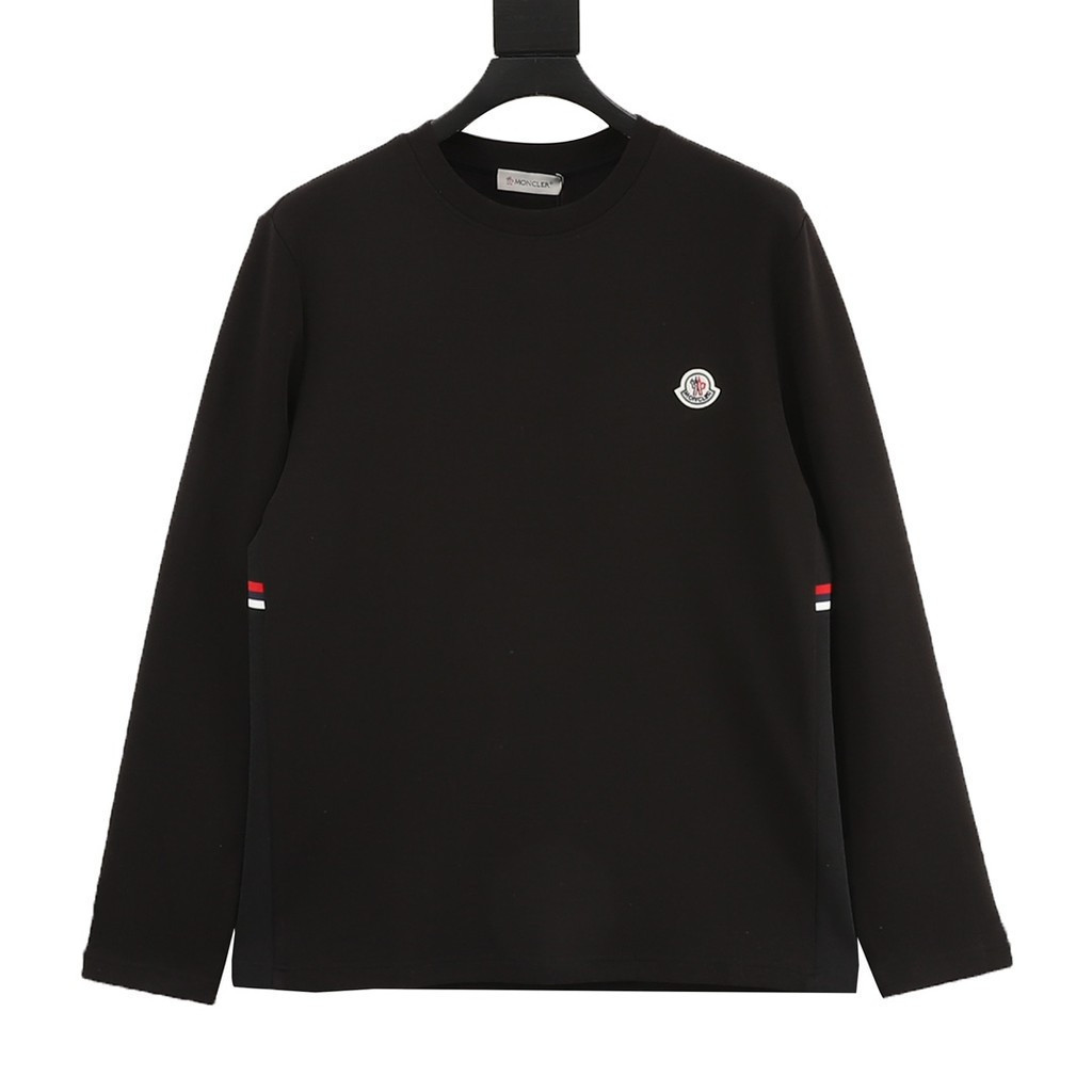 Moncler/Mengkou 2026 รอบคอแขนสั้นเสื้อยืดคู่สไตล์ผู้ชายโลโก้การพิมพ์ Contrast สีฤดูใบไม้ผลิฤดูใบไม้ร