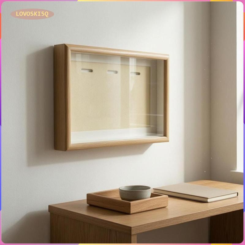 [lovoski5q] Pin Display Frame Slot Design Medal Frame Clear 3 เหรียญ H A4 White Oak
