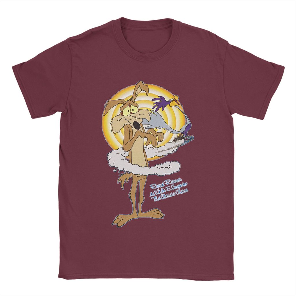 New Roadrunner Wile E Coyot Series T Shirts Cotton Humorous T-Shirt Crew Neck Tee Shirt Short Sleeve