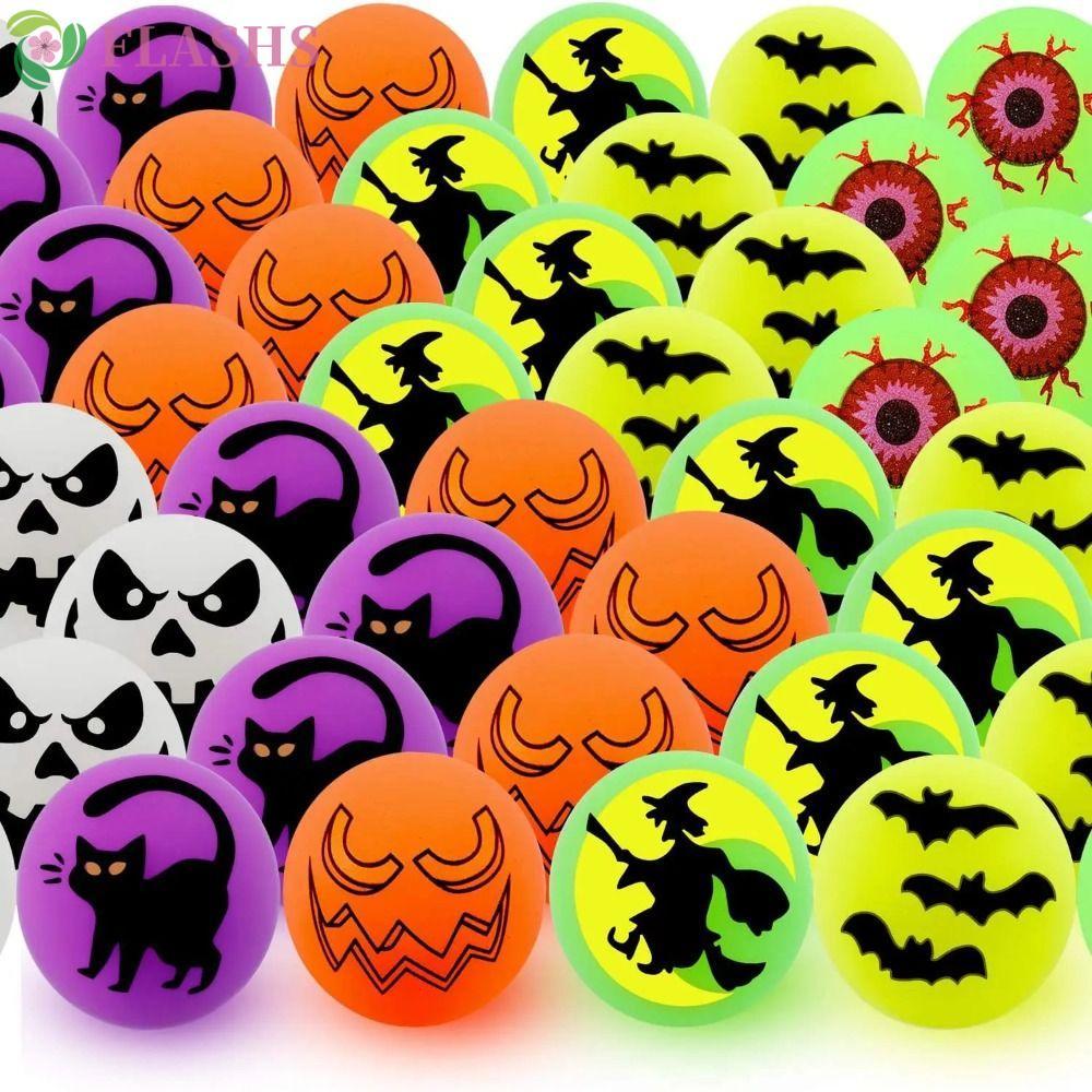 FLASHSYN 10 ชิ้น/เซ็ต Halloween Bouncy Balls, ยืด Eyeballs น่ากลัว Bouncy Eyeball, คอสเพลย์ Prop สนุ