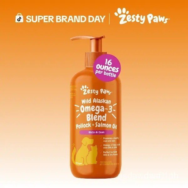 ZestyPaws Wild น้ํามันปลาแซลมอนอลาสก้า ประกอบด้วย EPA และ DHA ชนิดบํารุง Omega-3Fish oil ส่วนผสม เหม