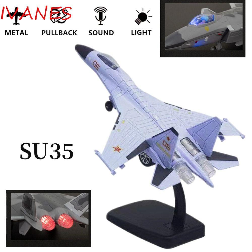 IVANES Aviao เครื่องบินรุ่น, F16 F22 F35 Pullback & Go Fighter เครื่องบินของเล่น, เค้ก Topper Diecas
