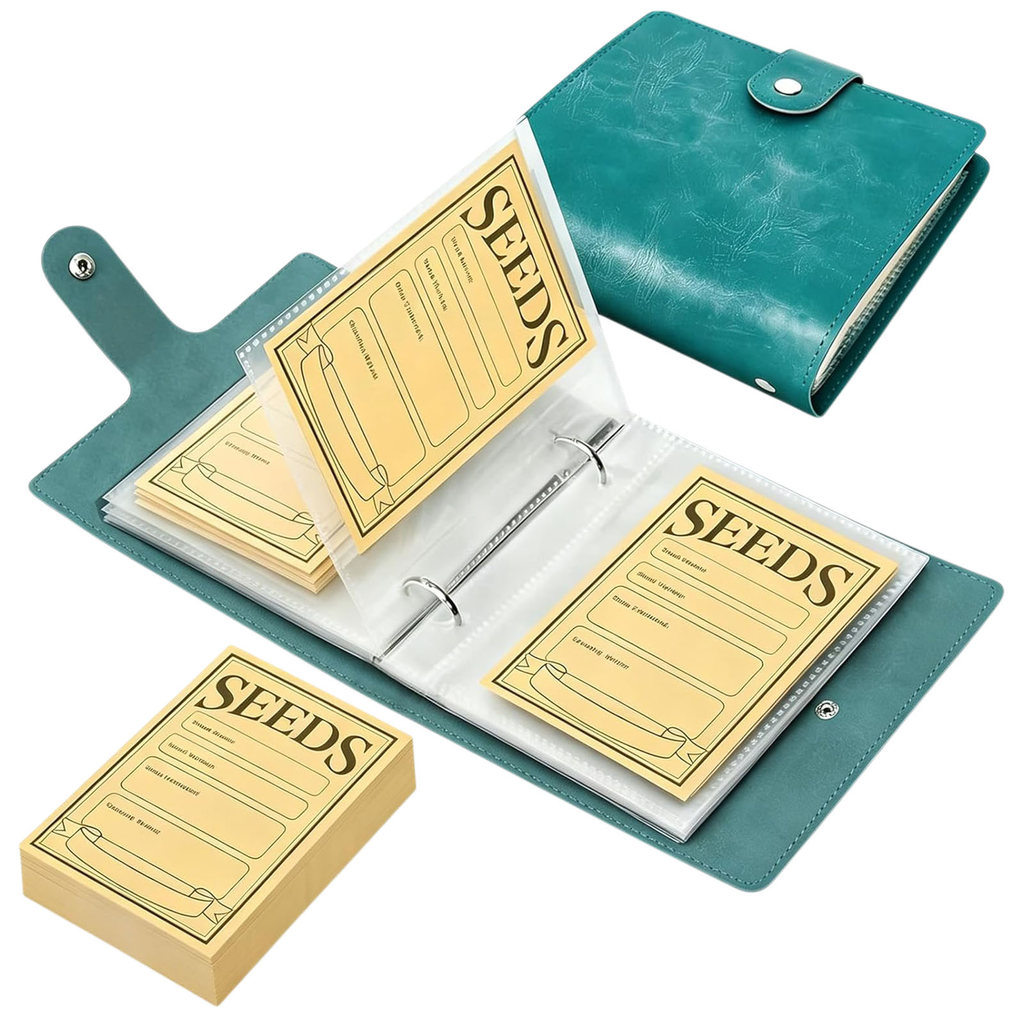 กระเป๋าใส Seed Organizer 50 ซองจองหนัง PU Compact Garden Book