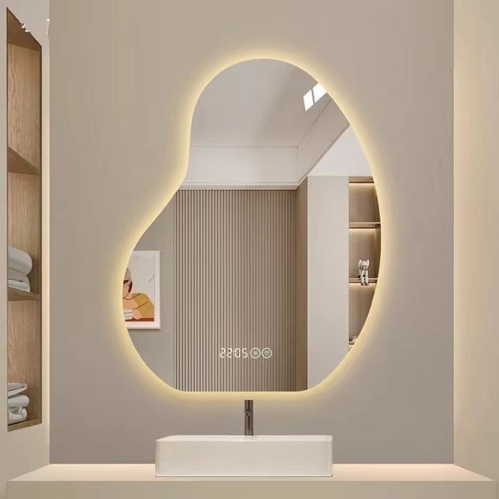 LED Smart Mirror Irregular Touch Screen Mirror Bathroom Lighted Mirror Bedroom Vanity Mirror Wall-Mo