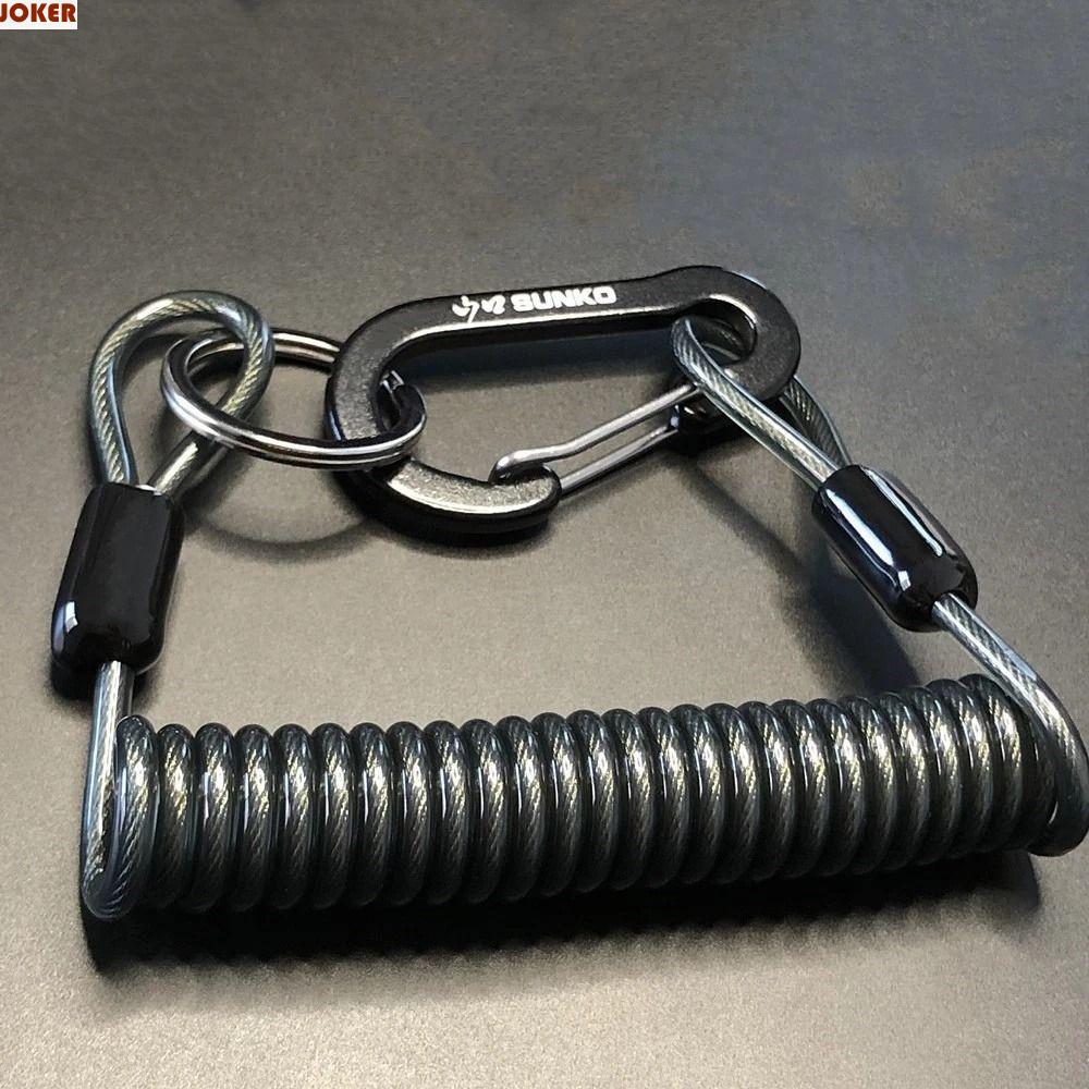JOKER Fishing Missed Rope Stretch Heavy Duty Twisted Retention Rope Elastic Coil Safety Rope Key Cor