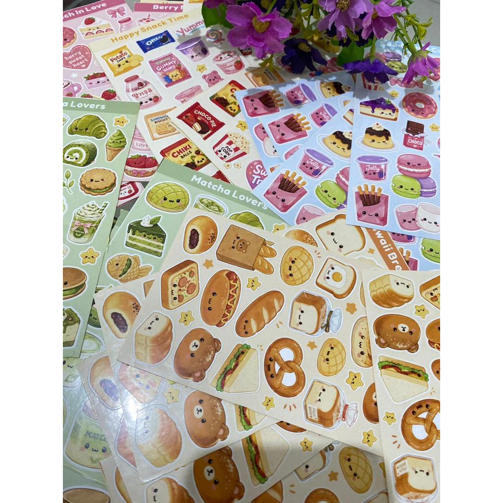R-GNR Sticker Deco Yummy Food สําหรับสมุดภาพ วารสาร