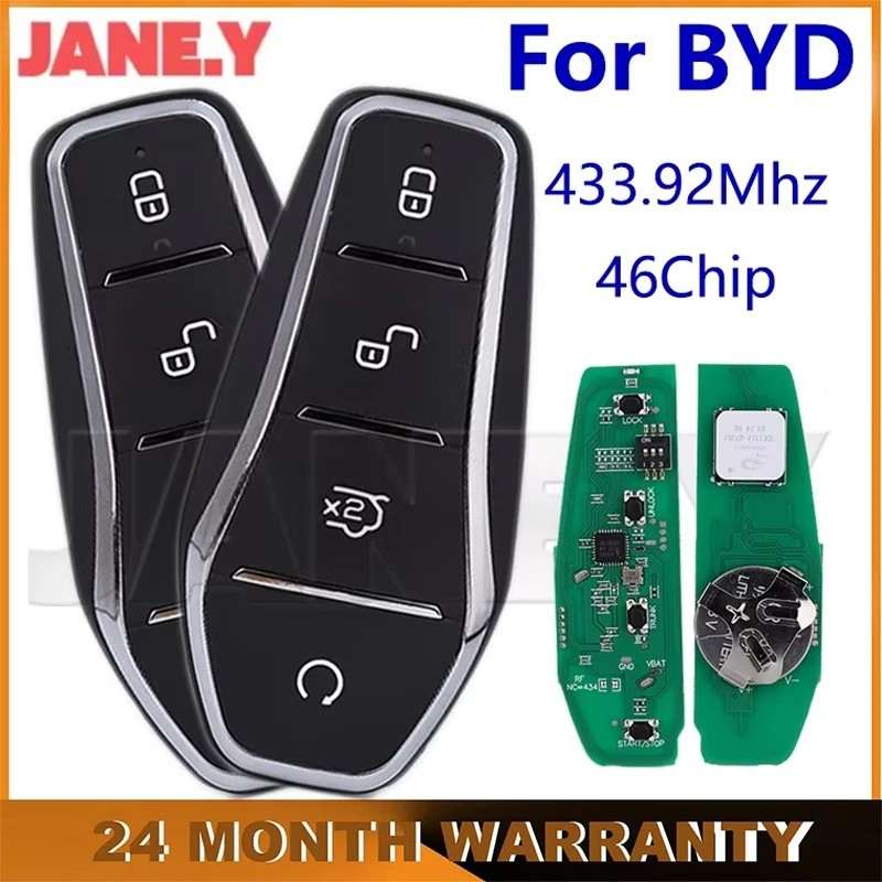 HZY รถ Remote Keyless Go K2TF4-41A-F4AT สําหรับ BYD Qin PLUS DM-i Qin PLUS EV หยวน PLUS SONG กุญแจรถ