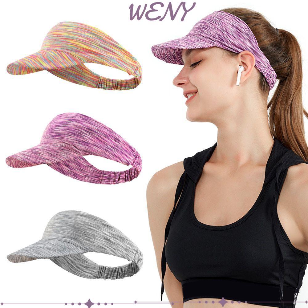 WENY Sun Visor Golf Tennis Casual แบบพกพาน้ําหนักเบา Tie Dye แห้งเร็ว