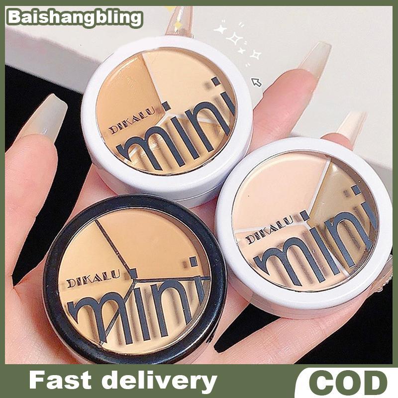 BSBL DIKALU 6.5g คอนซีลเลอร์ 3 สีธรรมชาติ Palette ปกปิดความหมองคล้ําสิวรูขุมขนครีมคอนซีลเลอร์ Face B