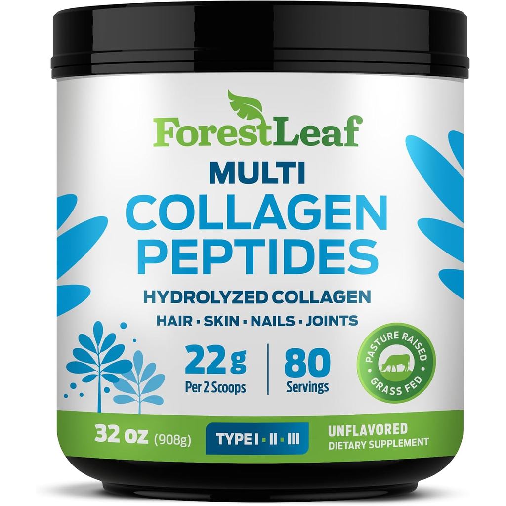 Collagen Peptides Powder Unpoured - Hydrolyzed Collagen Protein Powder Type 1, 2 & 3 - Grass Fed Ket