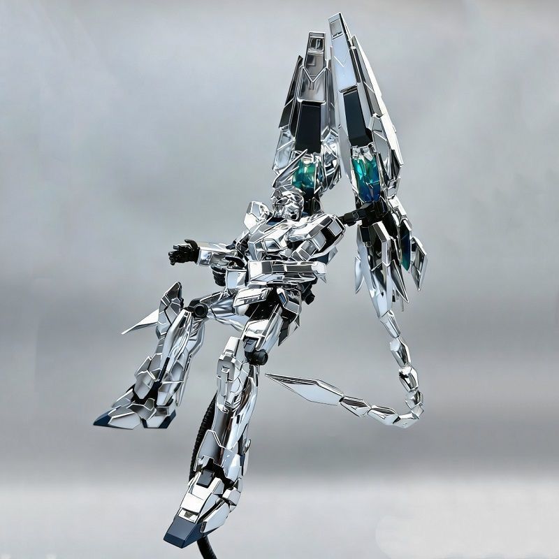 Taipan MG Electroplating Phoenix 6642L Silver Phoenix Unicorn No. 3 Machine 1/100 ประกอบรูป