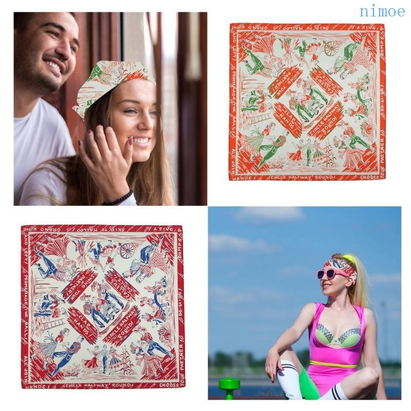 Nio 21 Dancing Bandana Head Scarf Hip Hop Halloween Turbans Head Scarf สําหรับ Rapper