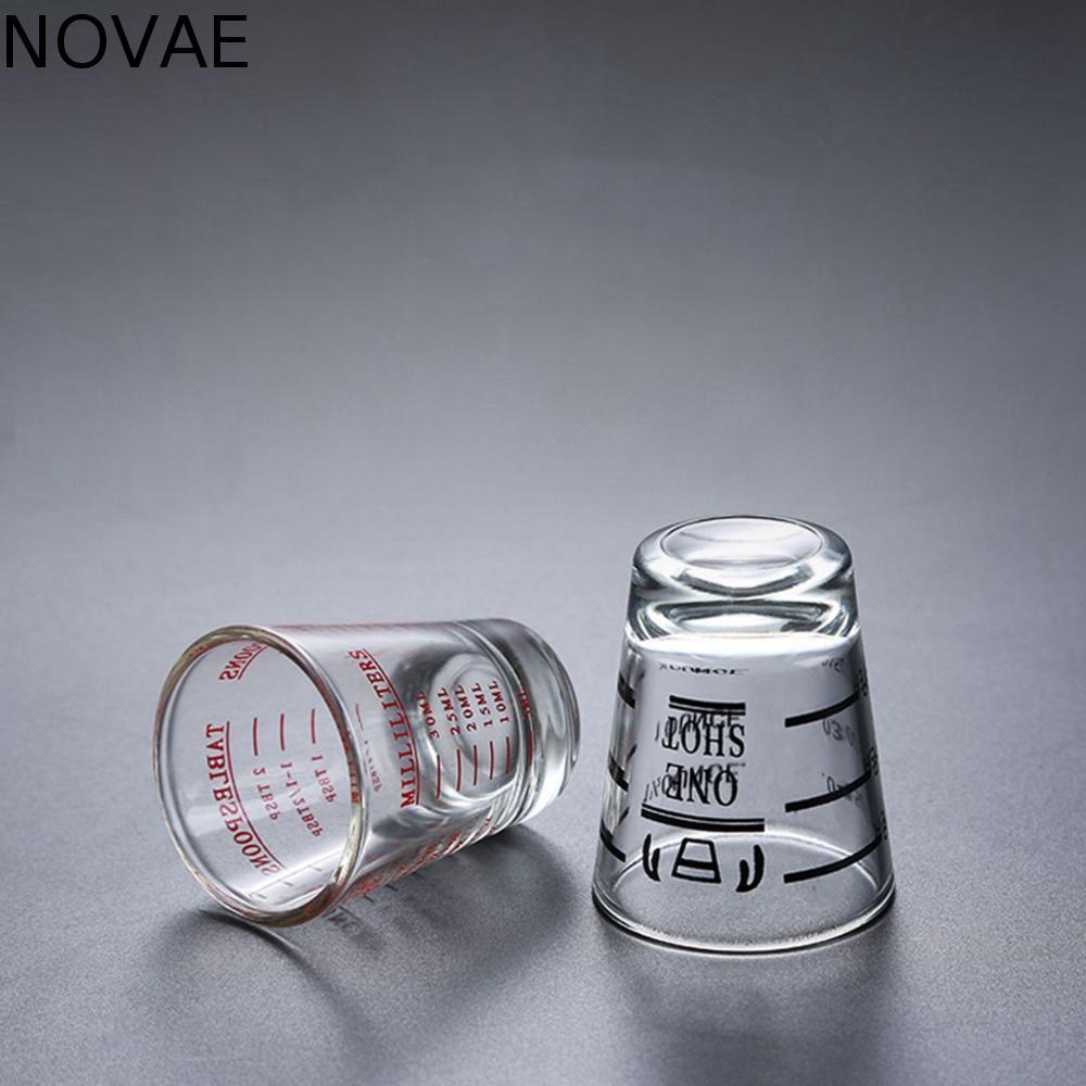 NOVAE Jigger 1.5oz/45ml อุปกรณ์เสริมบาร์พร้อมแก้วช็อตสําหรับงานหนักขนาด