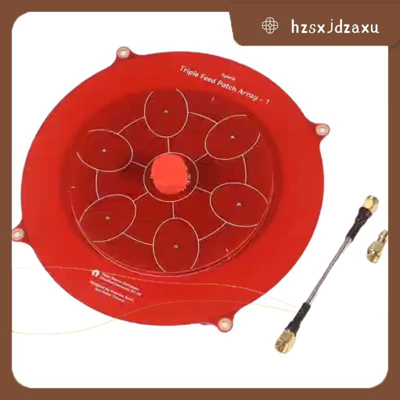 hzsxjdzaxu5.8GHz Triple Feed Patch Pagoda Array Drone Antenna 14DBi High Gain Image Transmitter สําห
