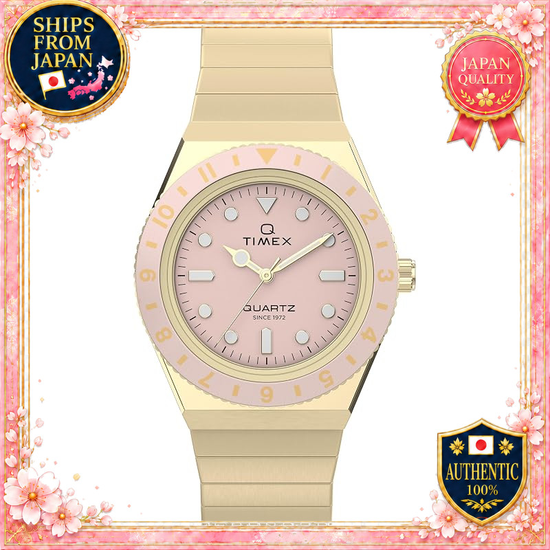 TIMEX Q Timex TW2Y57400 Quartz Watch 50m Water Resistant Acrylic Pink Dial