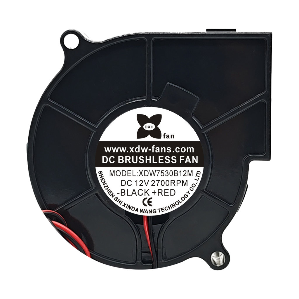 7530 พัดลมโบลเวอร์ XDW7530B12M 12V 2700RPM 7.5 ซม. พัดลมเทอร์โบ