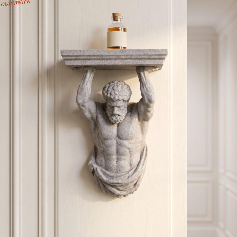 OUDIMEIFG Atlas ชั้นวางของติดผนัง, พลาสติก 3D พิมพ์ลอยชั้นเก็บ, Creative Wall Display ชั้นวางตกแต่ง 