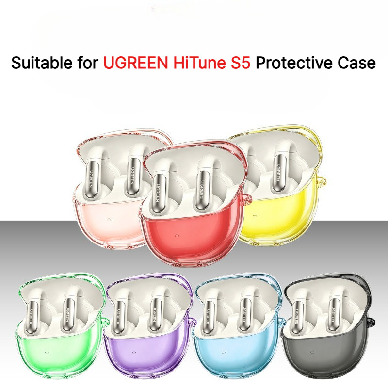 Suitable for UGREEN Hitune S5 Case Cute UGREEN ClipBuds Pro Transparent Soft Case Compatible with UG