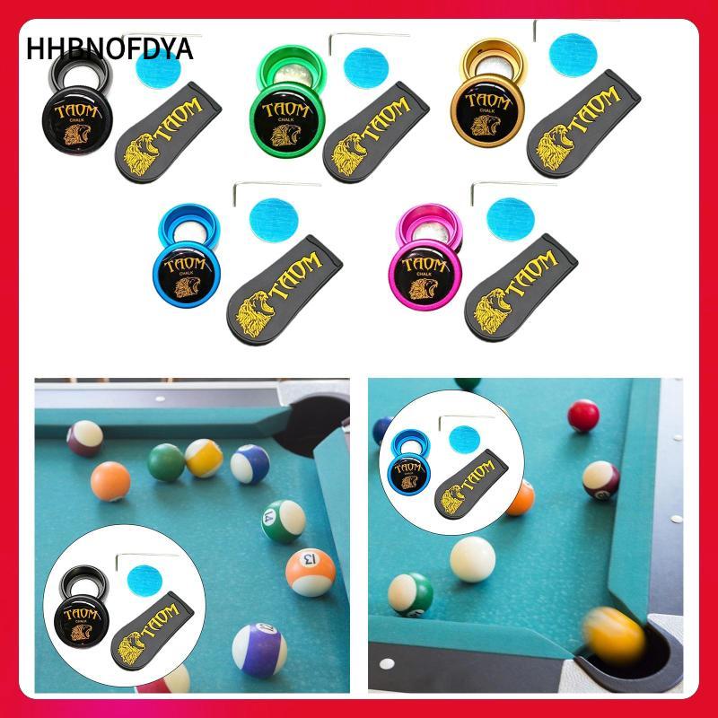 [hhbnofdya] Pool Cue Chalk Holder Pool Table Accessory Snooker Pool Cue Chalk สีดํา