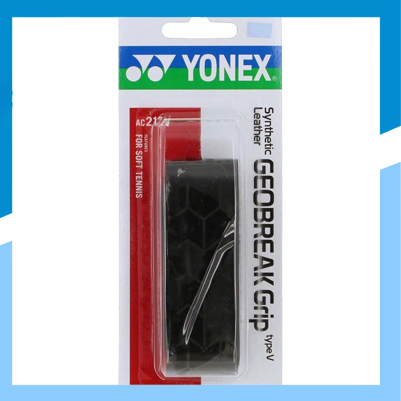 YONEX AC212V GEO Grip V Synthetic Leather Tennis Grip Tape, Black 007